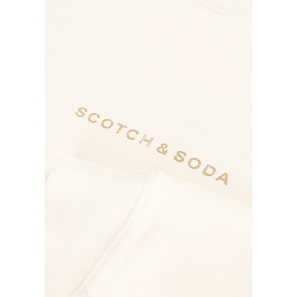 Scotch & Soda Core-Logo Front Chest Sweatshirt Beige Heren