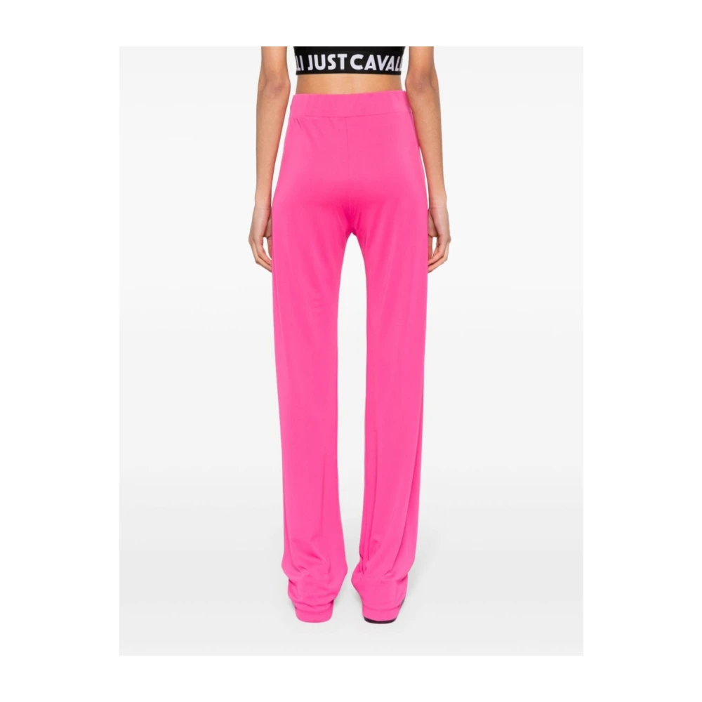 Just Cavalli Straight Trousers Pink Dames