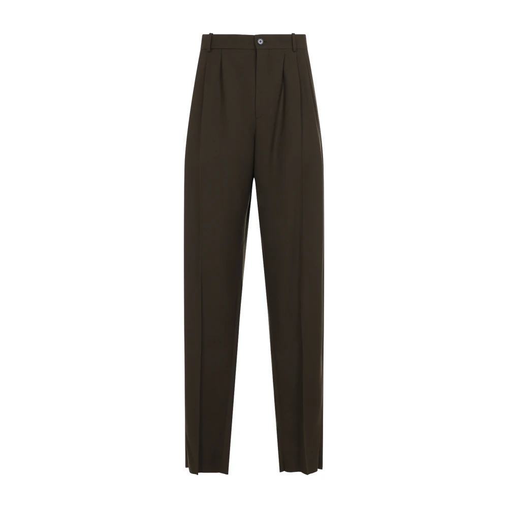 Saint Laurent Groene Wol Maatwerk Broek Green Heren