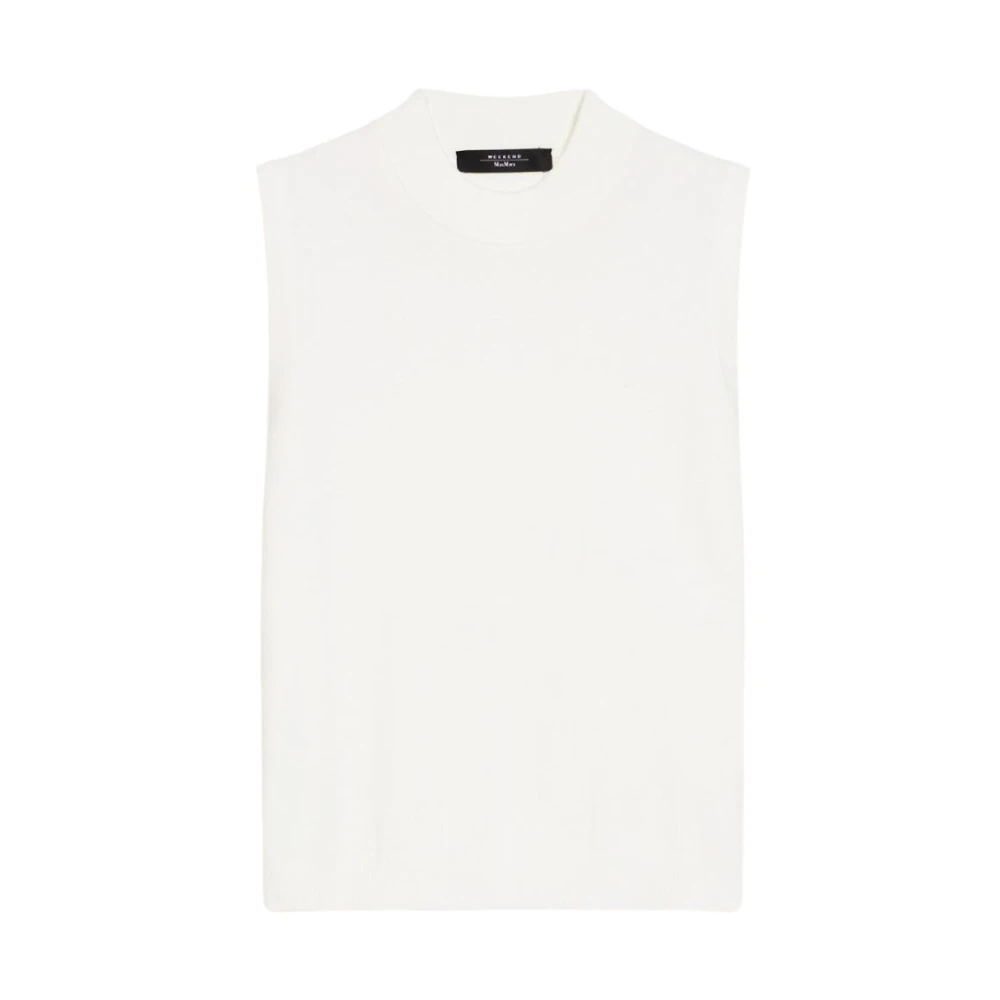 Max Mara Weekend Mouwloze Ribtop White Dames