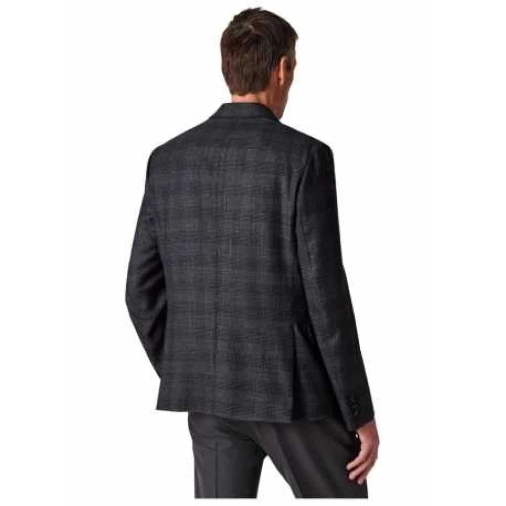 Paul Smith Bruin Blauw Wit Geruit Blazer Blue Heren