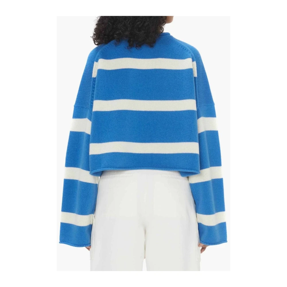 JW Anderson Blauw Gestreepte Anchor Gebreide trui Multicolor Dames