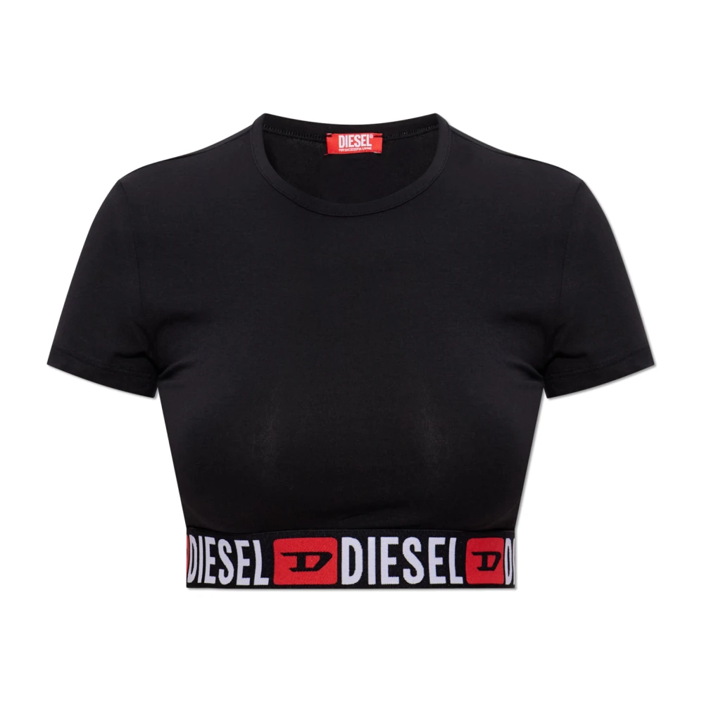 Diesel Donna Nero - Irma-D-Core Cropped T-Shirt - Tops - 2XS