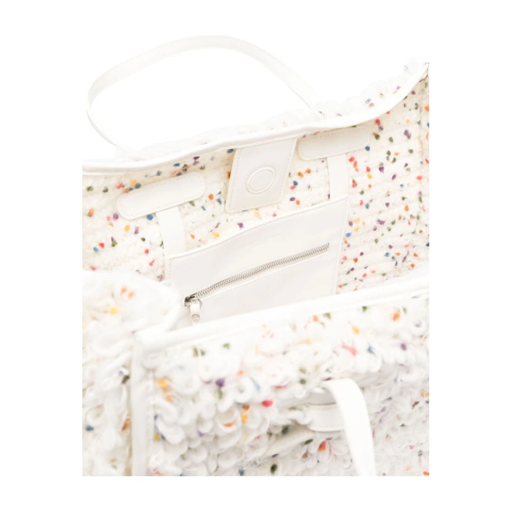 Gianni Chiarini Witte 3D-loop Gebreide Handtas White Dames