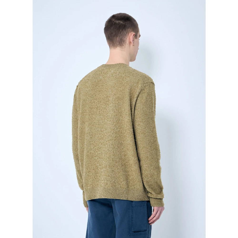 Maison Margiela Wolmix Crewneck Sweater Brown Heren