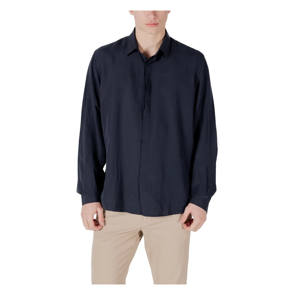 Antony Morato Men's Blue Elegant Linen Shirt For - Casual Shirts - L- Shirts
