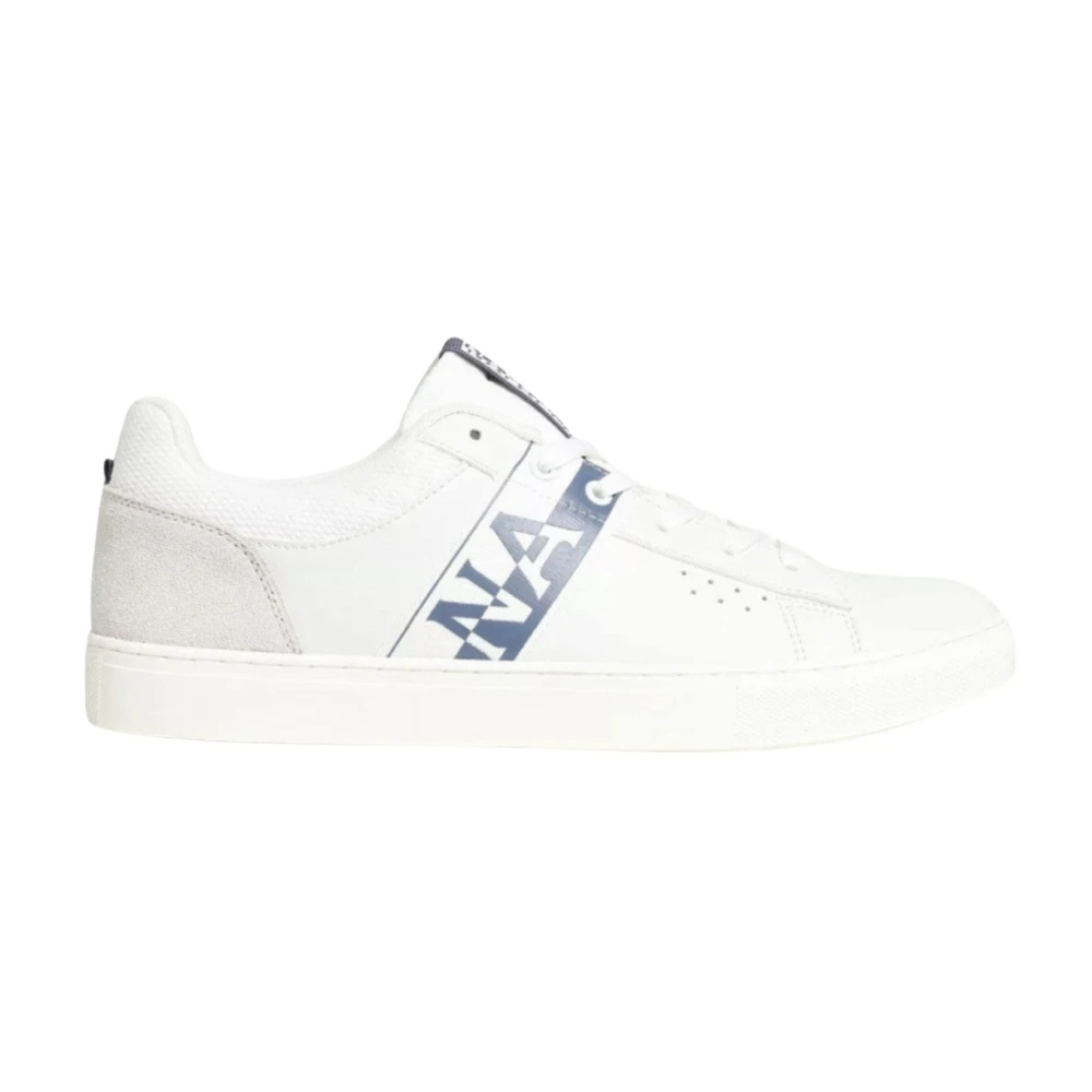 Napapijri Men's White Sneakers, 11 Uk, Birch Trainers Synthetic Leather Rubber