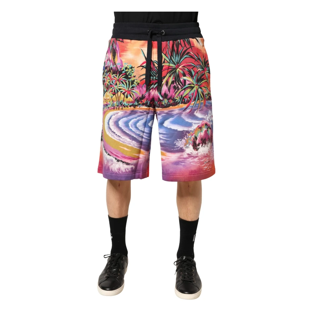 Dolce & Gabbana Men's Multicolor Bermudas, M, Bermuda Shorts
