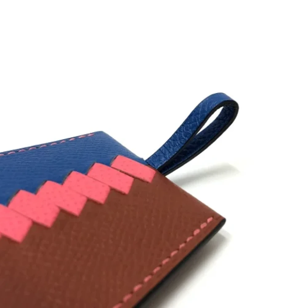 Hermès Vintage Pre-owned Leather key-holders Blue Dames
