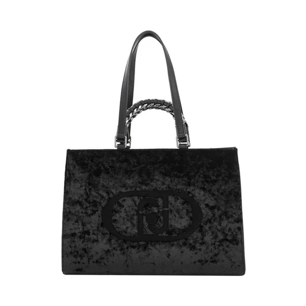 Liu Jo Zwarte handtas met gouden details Black Dames