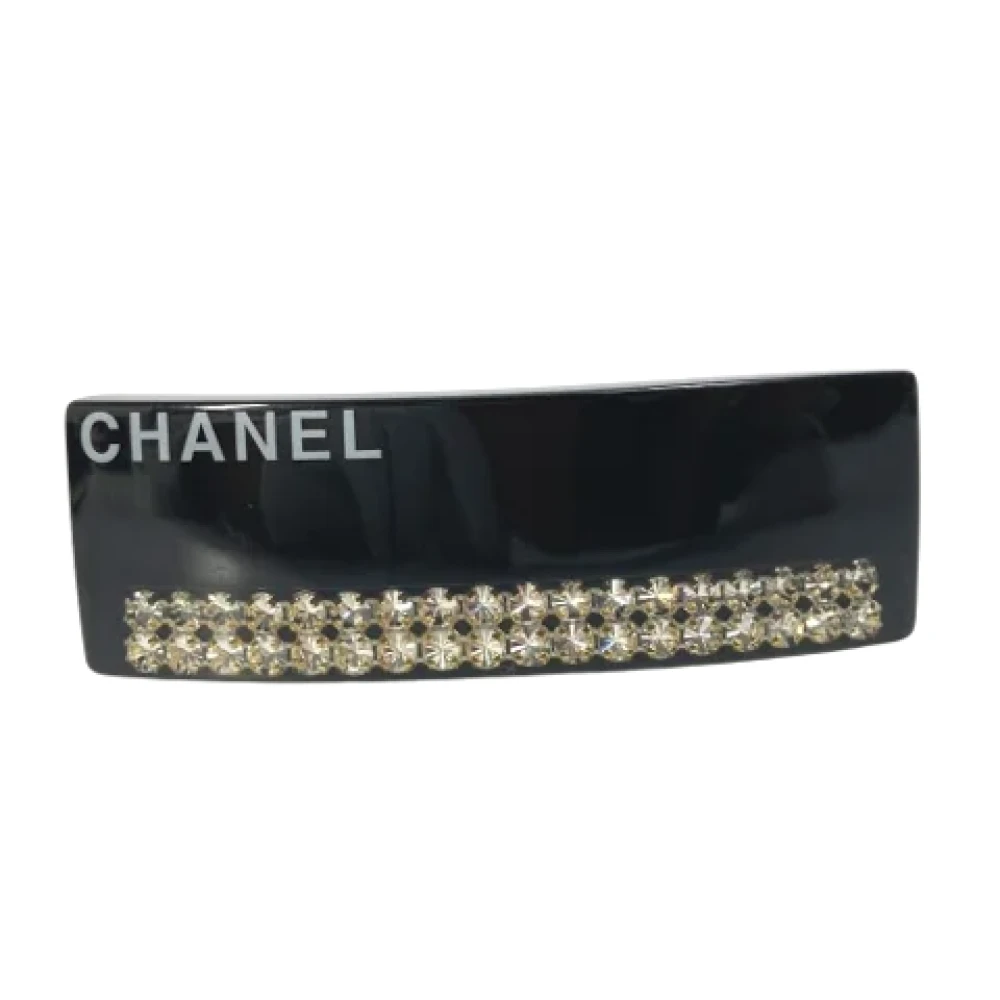 Chanel Vintage Pre-owned Fabric hair-accessories Black Dames