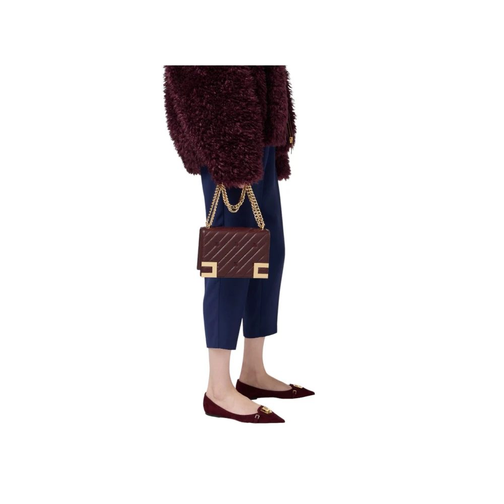 Elisabetta Franchi Stijlvolle Handtas voor Trendy Vrouwen Brown Dames