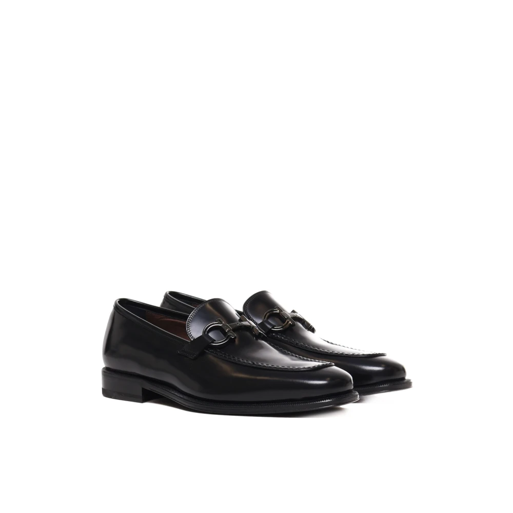 Salvatore Ferragamo Zwarte platte schoenen voor heren Black Heren