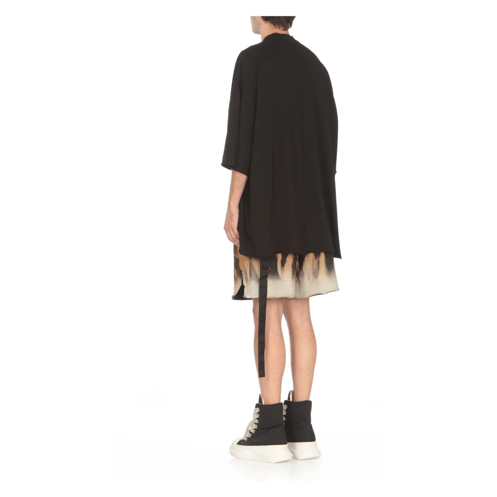 Rick Owens Zwart katoenen T-shirt met print Black Heren