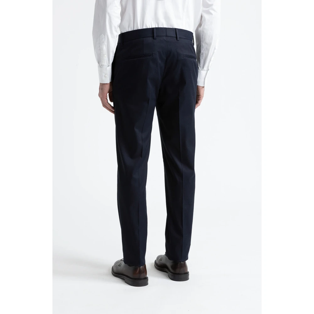 PESERICO Klassieke broek in katoen en wol Blue Heren
