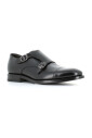 black-brushed-leather-flat-shoes