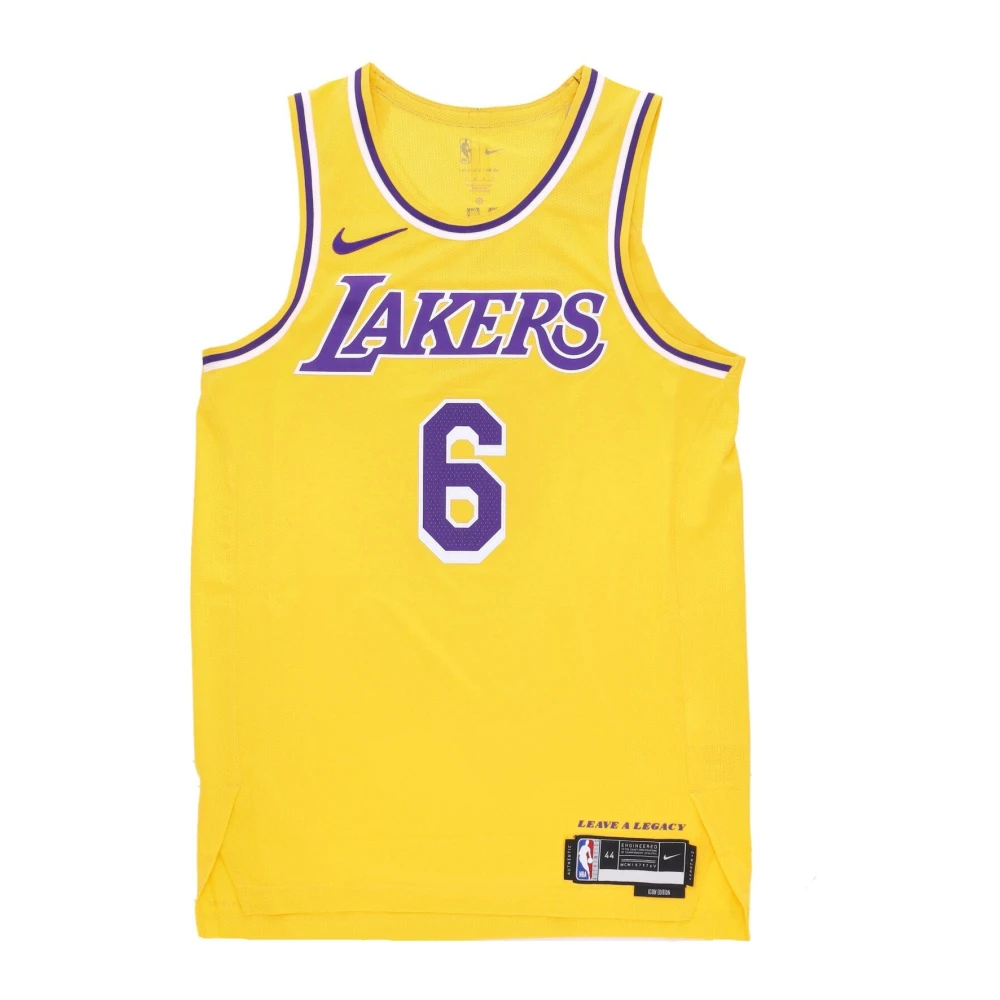 Nike LeBron James NBA Icon Edition Shirt Yellow Heren