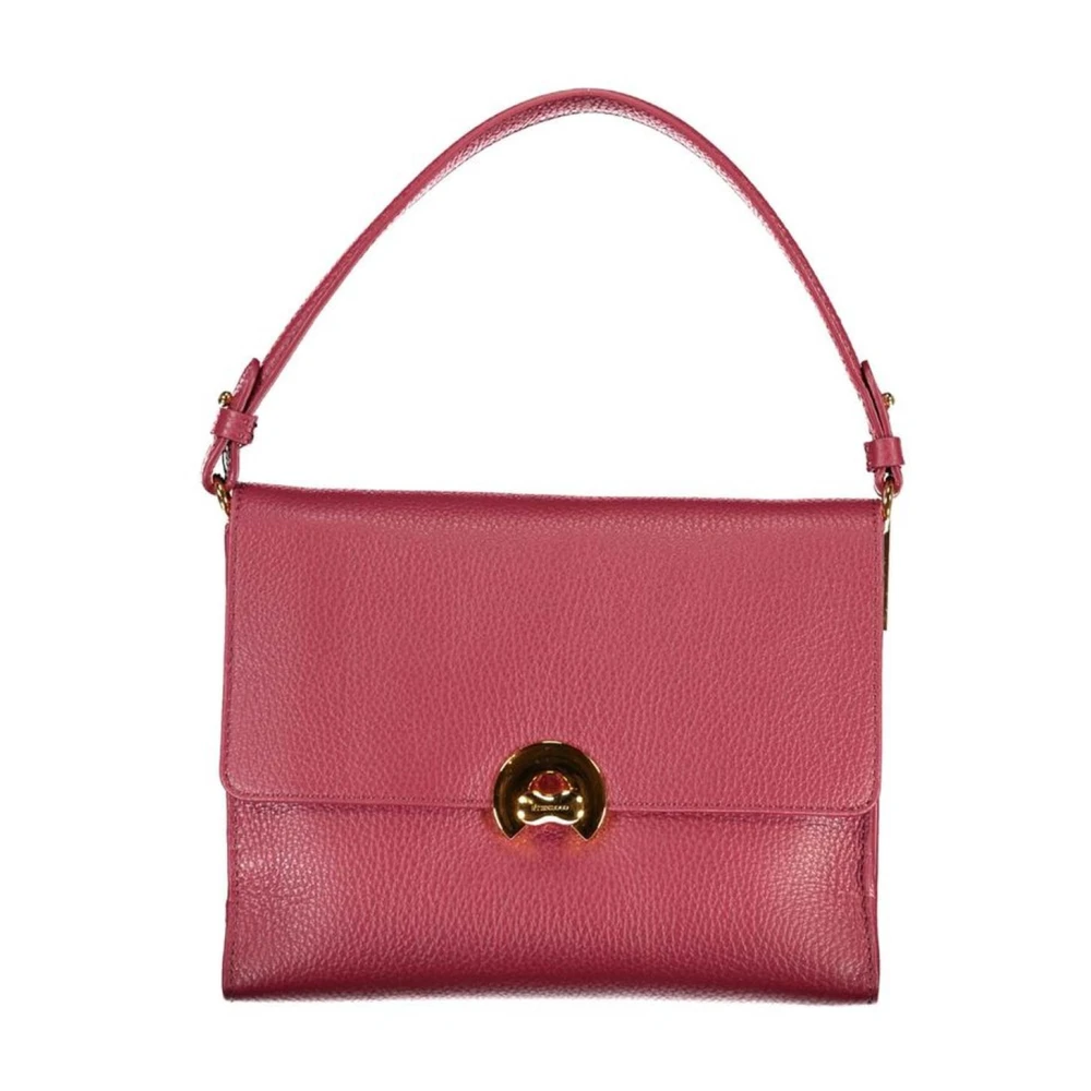 Coccinelle Roze Leren Handtas met Meerdere Compartimenten Pink Dames