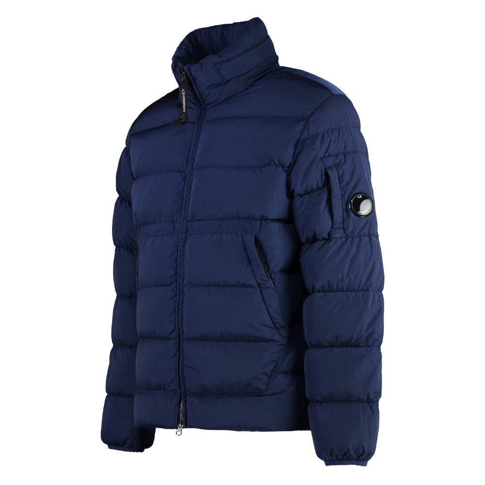 C.P. Company Nylon donsjack met capuchon Blue Heren