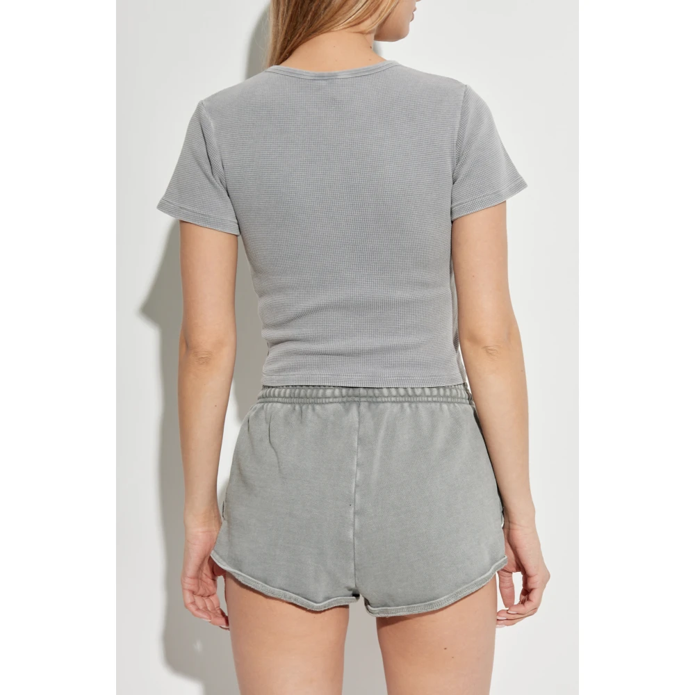 Entire Studios T-shirt Micro Waffle Gray Dames