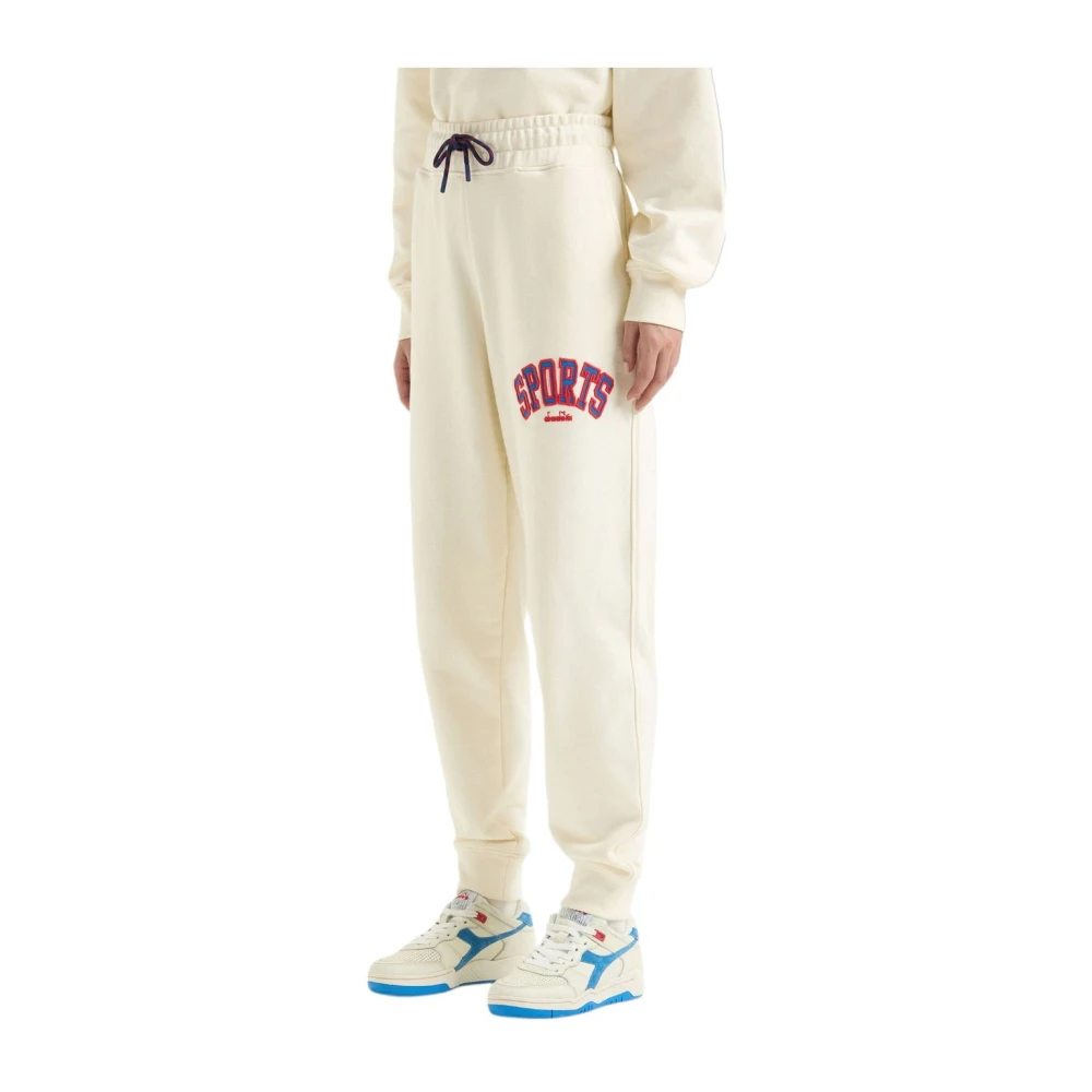Diadora Unisex Tracksuit Bottoms White Dames