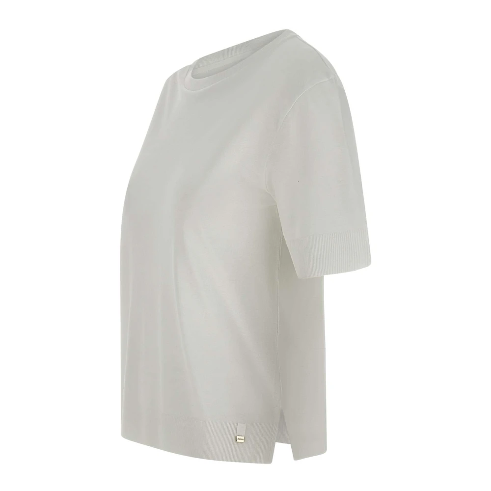 Herno Witte Trui met Korte Mouwen White Dames