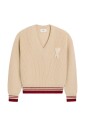 pull-en-tricot-col-v-blanc-creme-sweater
