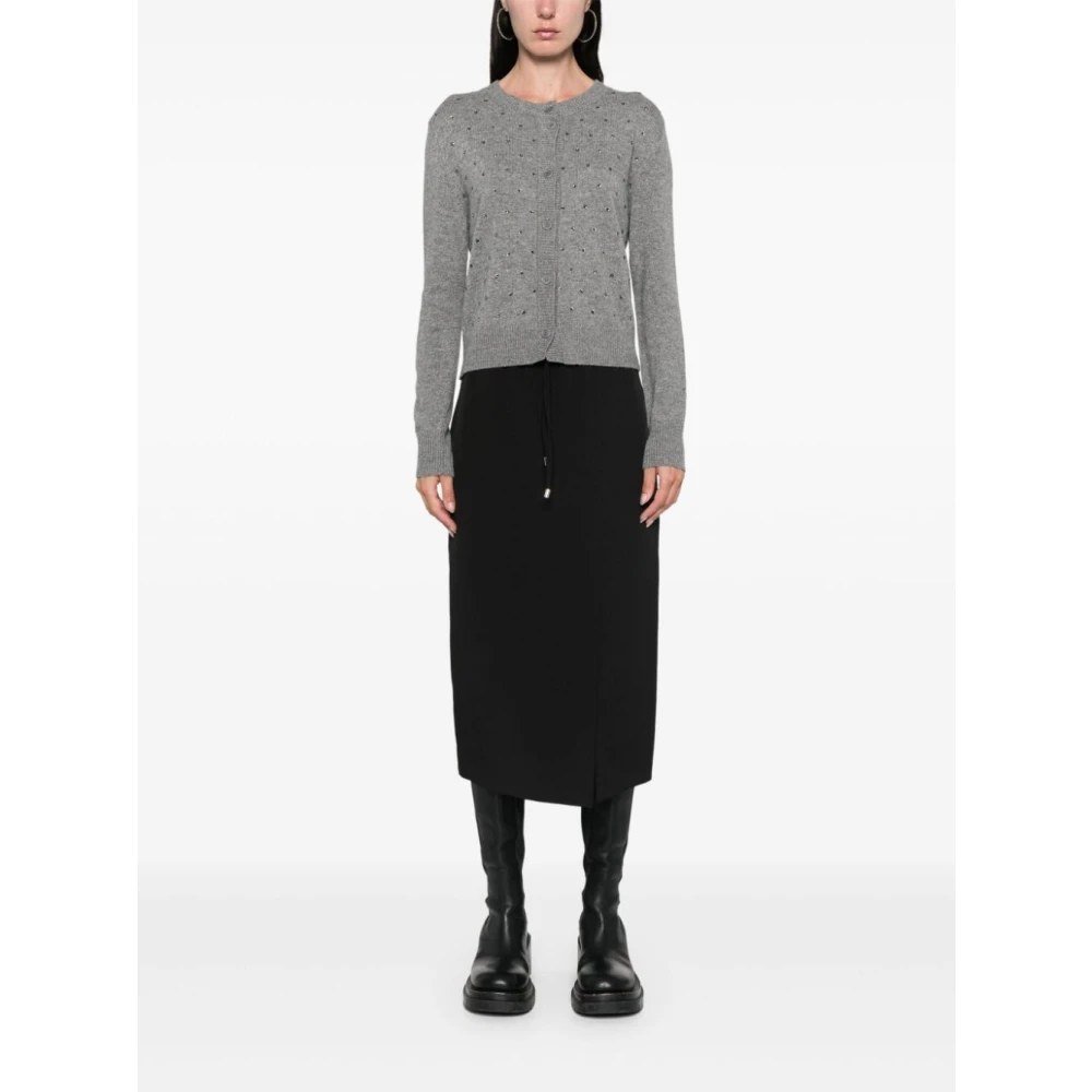 Ermanno Scervino Zwarte Rok met Stijl 00099 Black Dames