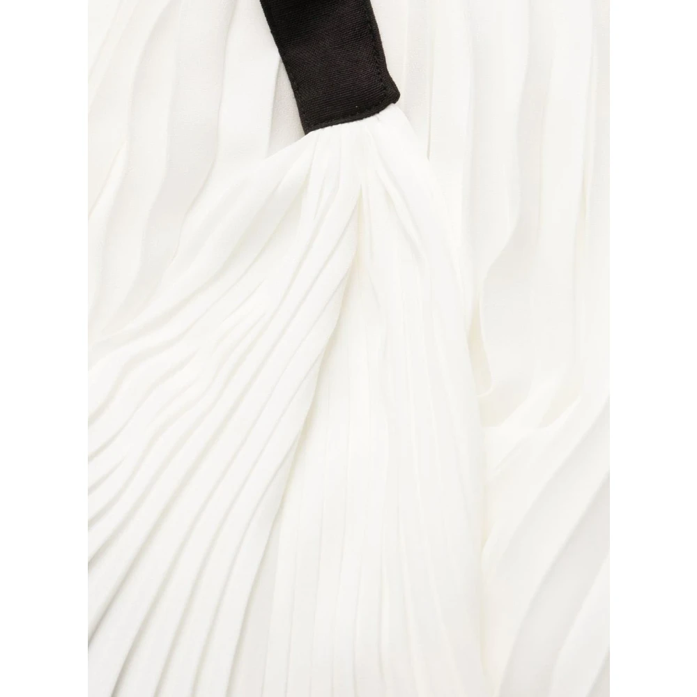 Proenza Schouler Witte Maxi Jurk met Broomstick Plooien White Dames