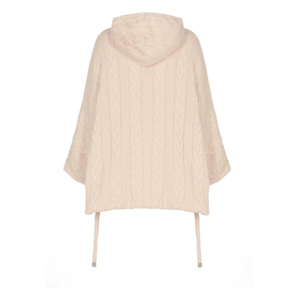 Kangra Kasjmierwollen Mantel met Vlechtpatroon Beige Dames