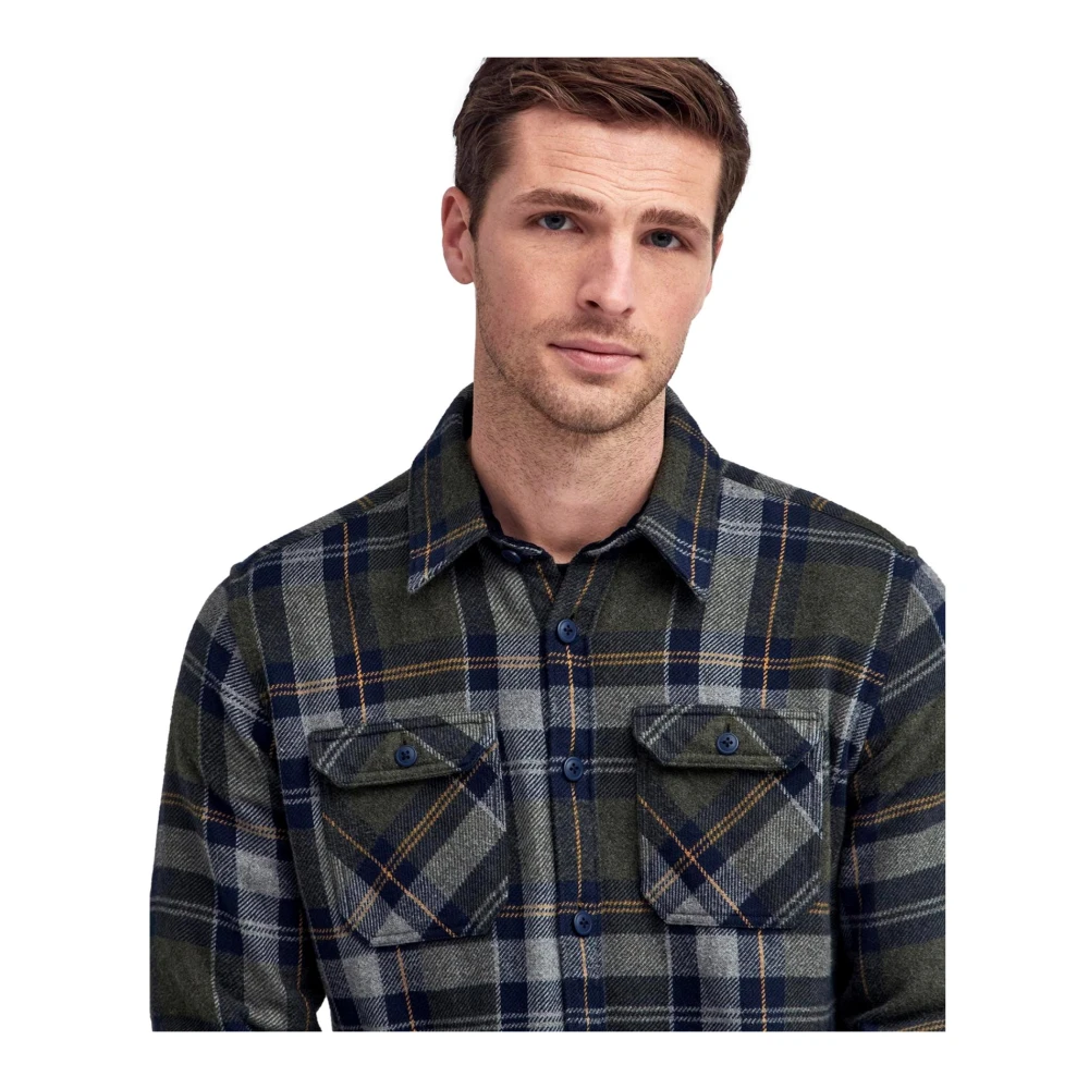 Barbour Snowcap Fitted Shirt Olive Multicolor Heren