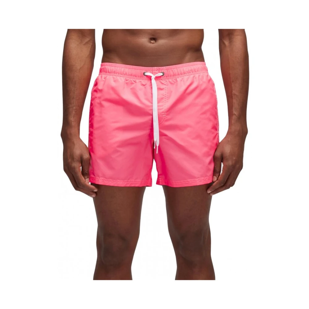Sundek Iconische Taffeta Heren Boxershorts Pink Heren