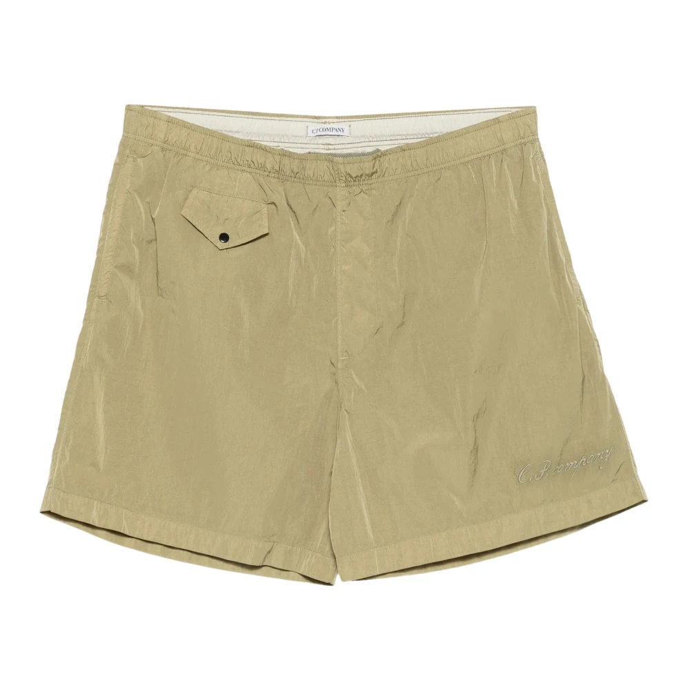 C.p. Company Men's Green Beachwear, M, Nylon Swim Shorts