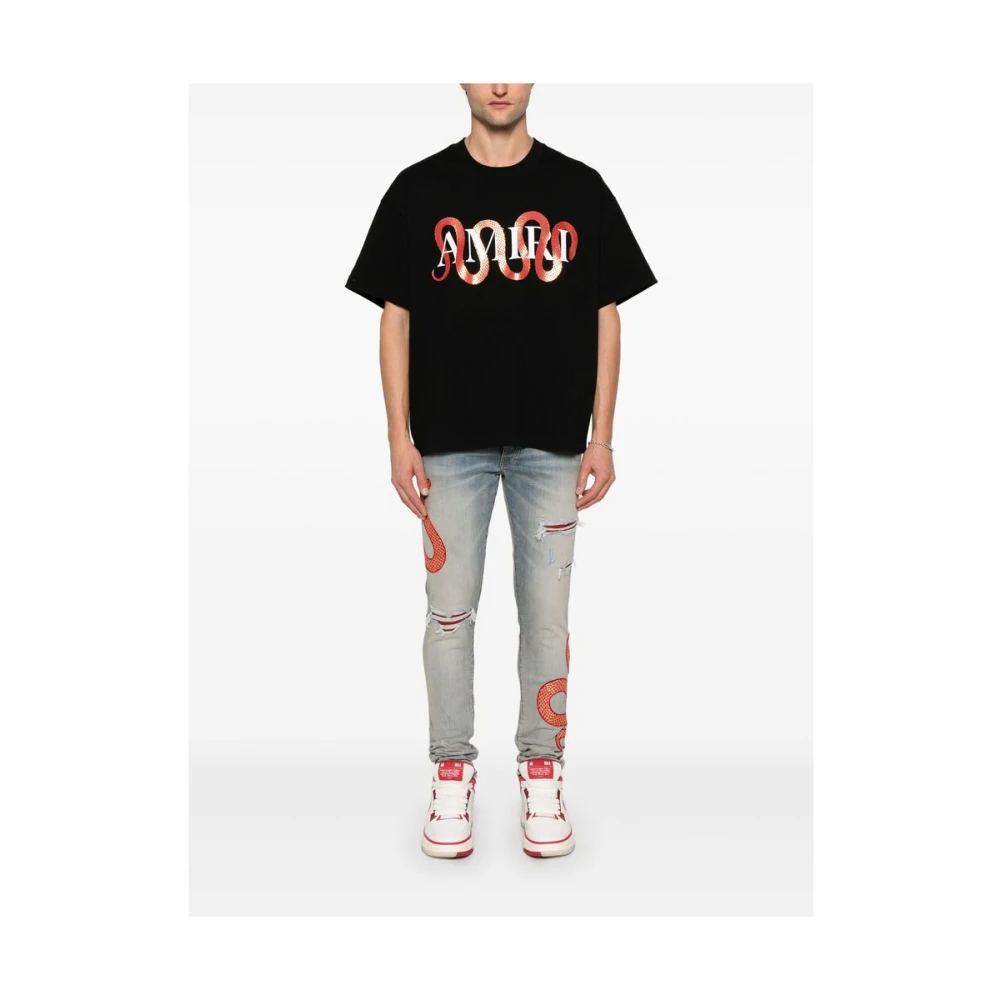 Amiri Lichtblauwe Ripped Jeans Klassieke Stijl Blue Heren