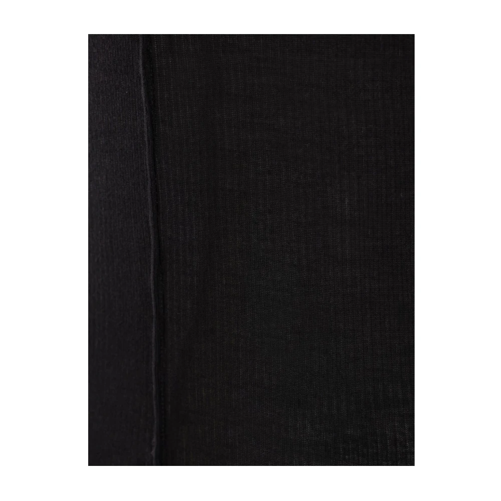 Rick Owens Geribbelde T-shirt met Lange Mouwen Black Heren