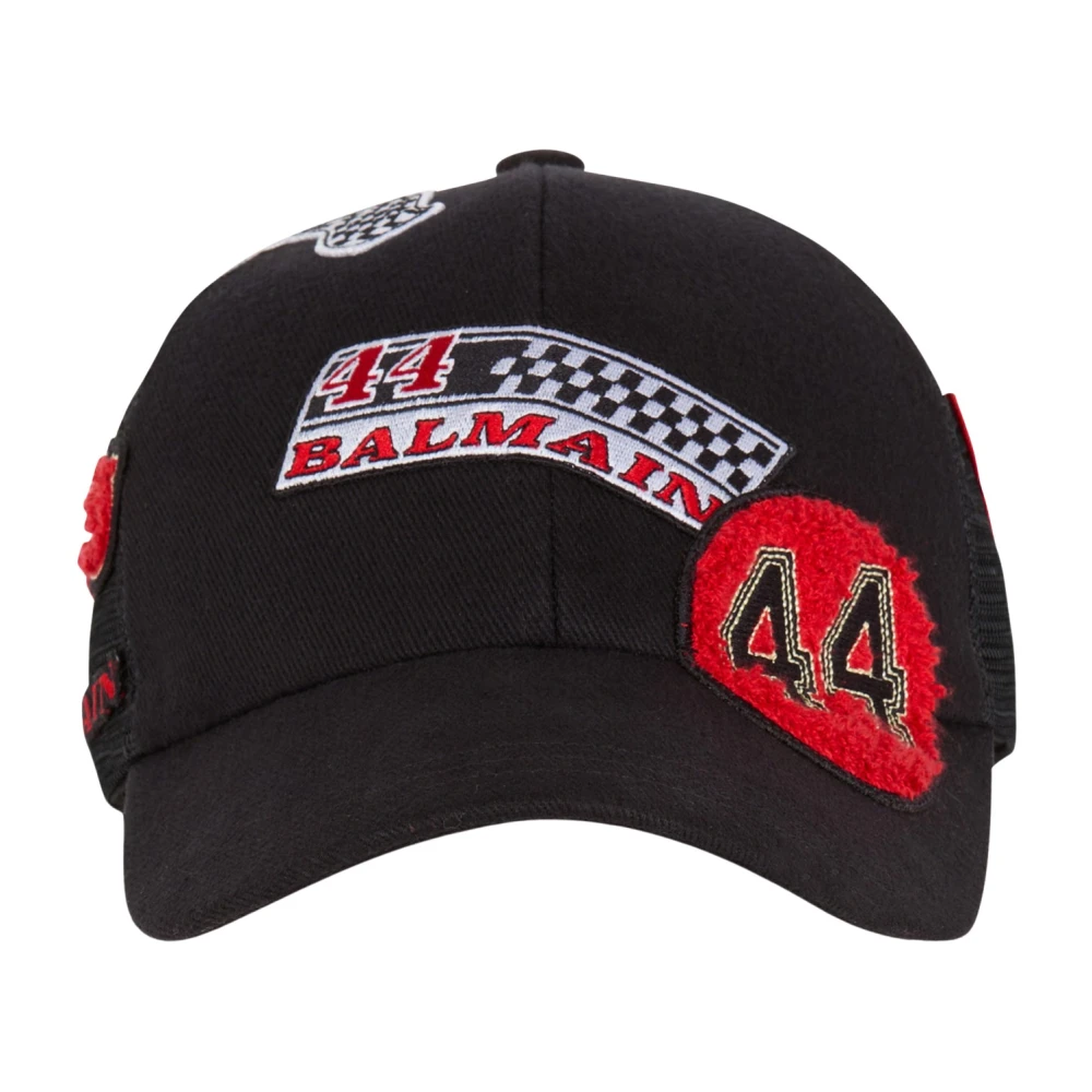 Balmain Racing pet met patches Black Heren