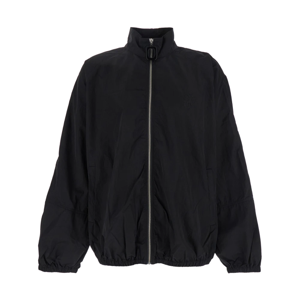 JW Anderson Zwarte Tech Jas met Ritssluiting Black Heren