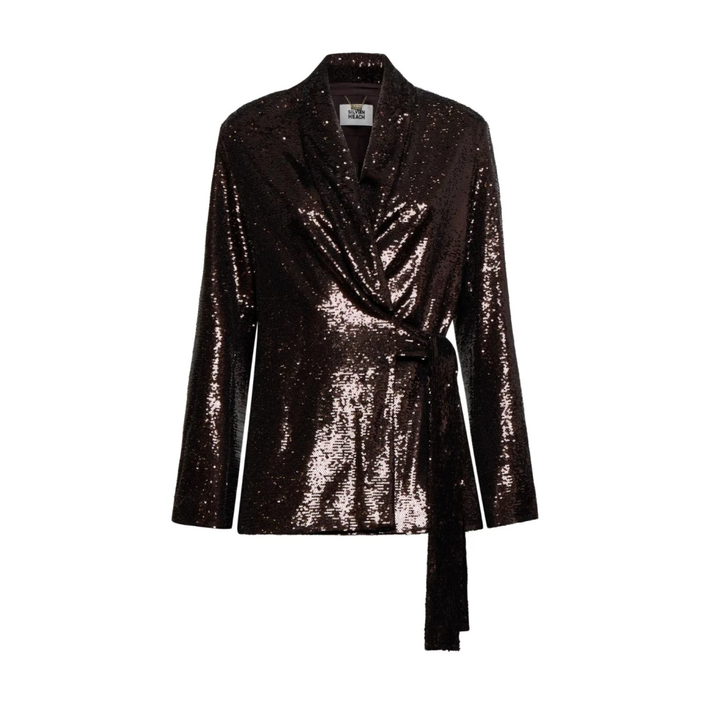 Silvian Heach Donna Marrone Giacche, Xl, New,