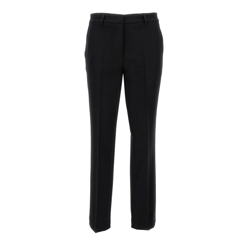 Plain Units Zwarte Op Maat Gemaakte Sigarettenbroeken Black Dames