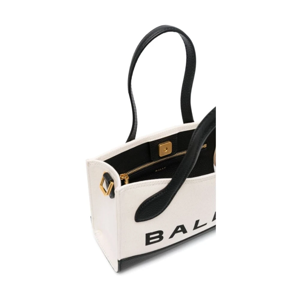 Bally Logo-Print Kleurblok Tas Beige Dames