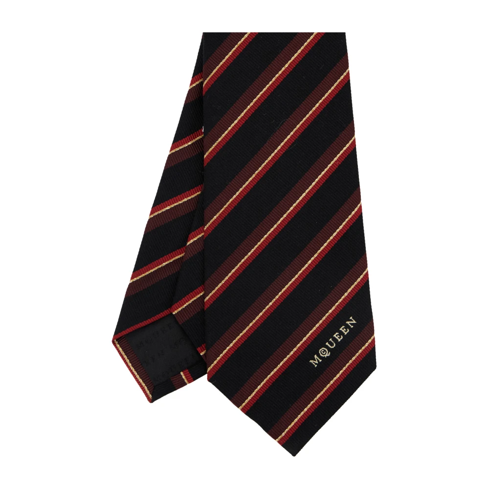 alexander mcqueen Gestreepte Wollen Stropdas Multicolor Man Multicolor Heren