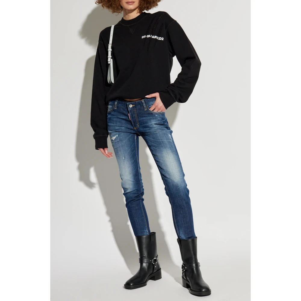 Dsquared2 Sweatshirt met vintage-effect Black Dames