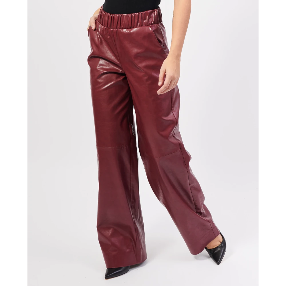 Jijil Bordeaux Wijde Broek Red Dames