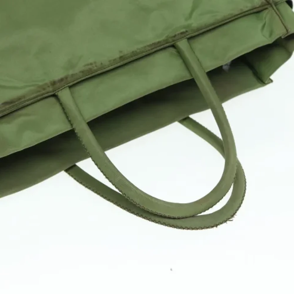 Prada Vintage Pre-owned Nylon handbags Green Dames