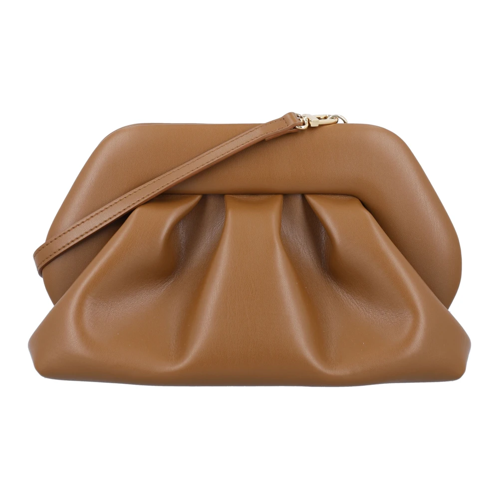 THEMOIRè Karamell Vegan Tyg Clutch Handväska Brown, Dam