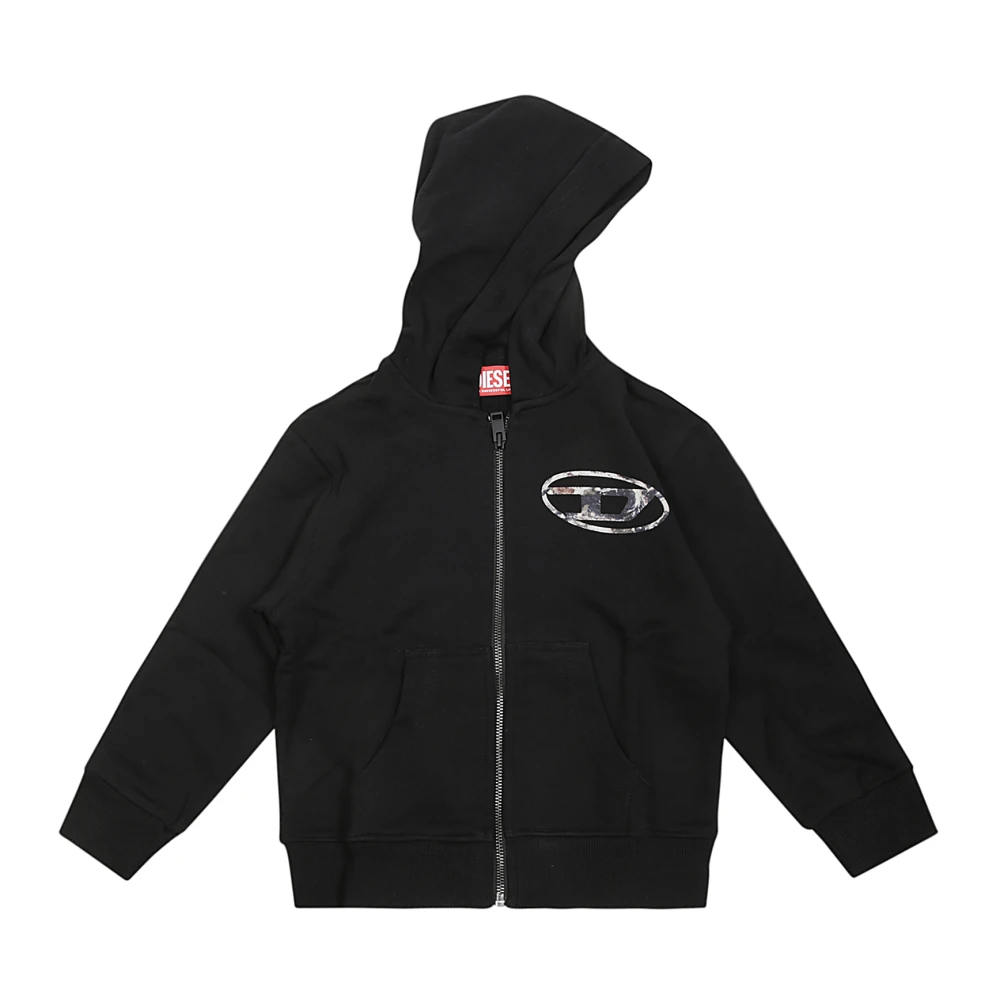 Diesel Barn Logo Full Zip Fleece Black, Pojke