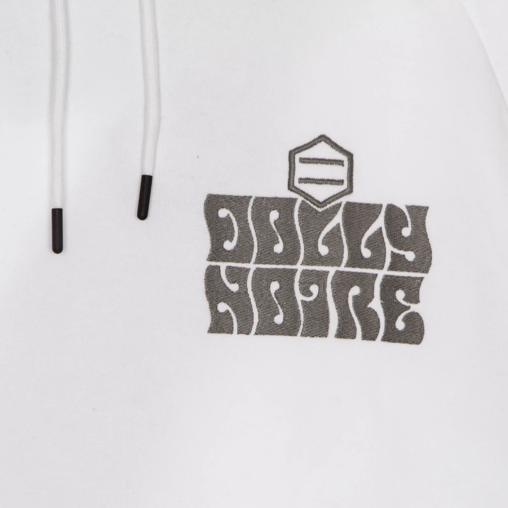 Dolly Noire Witte Cruiser Hoodie met Kangoeroezak White Heren
