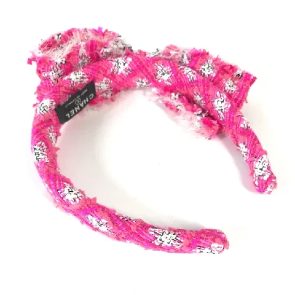 Chanel Vintage Pre-owned Fabric hair-accessories Pink Dames