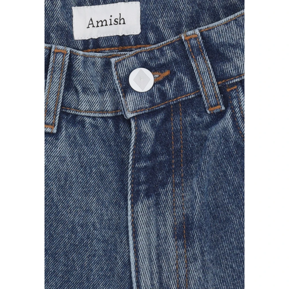 Amish Denim Herenjeans met Rechte Pijp Blue Heren