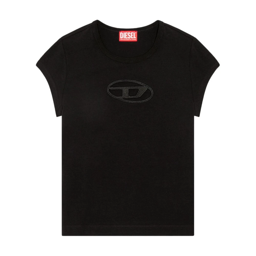 Diesel Zwarte T-shirts en Polos Black Dames